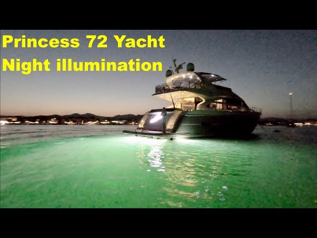 Princess 72 Yacht Night Illumination