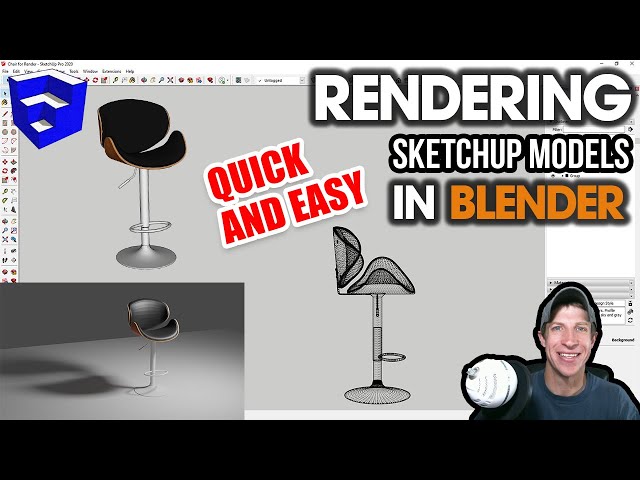 Rendering a SketchUp Model IN BLENDER! Quick and Easy Tutorial