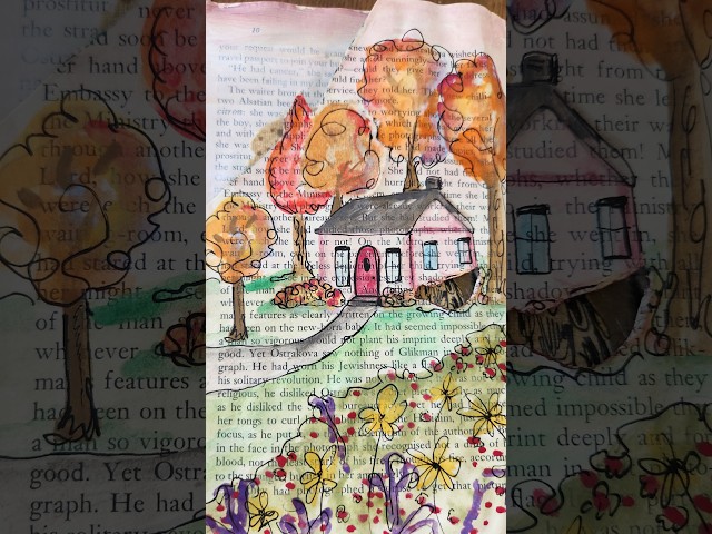 Day 3 of 7 Turning an Old Book Into an Art Journal for 7 Days
