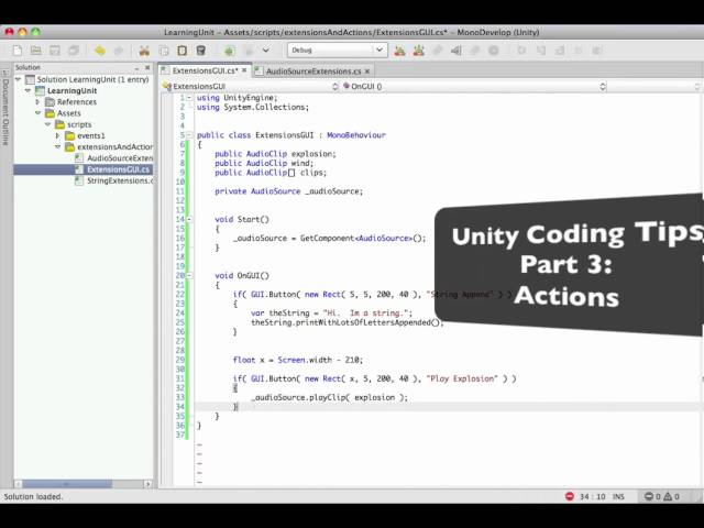 Unity Coding Tips Part 3: Actions