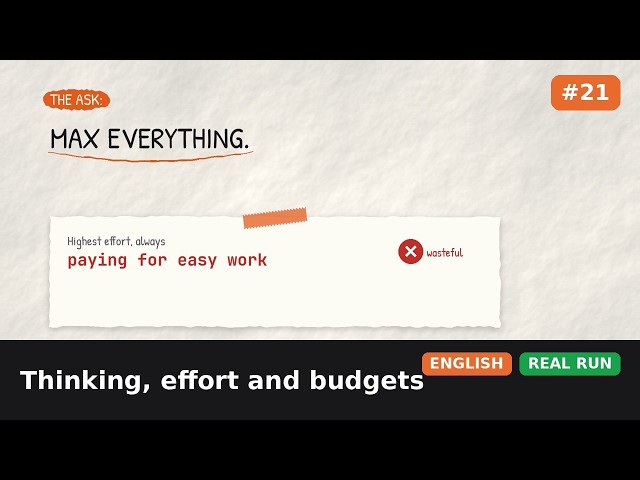 #21 · Extended Thinking, Effort & Token Budgets for AI Agents | Agentic AI Course
