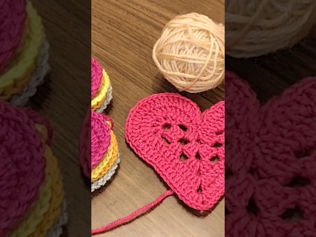 How to Easily Crochet a Heart at Home #Tutorial #Crochet #Loom #Rectangle #LearnFromHome