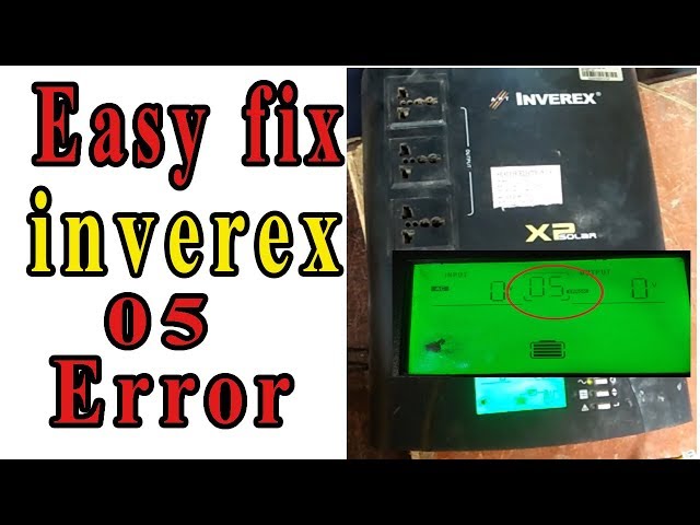 how to fix ups inverex 05 error (fault 5)