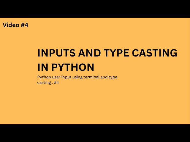 Python Input & Type Casting Explained In 10min  #4 | Build a Billing Program