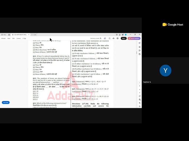 IOB , BOB, UBI GBO IBPS RRB GBO --REASONING 210926