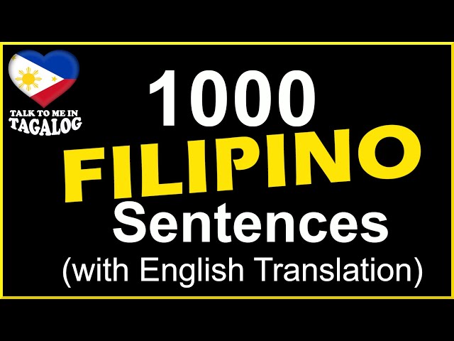 Learn Tagalog: 1000 Useful Filipino Phrases for Beginners