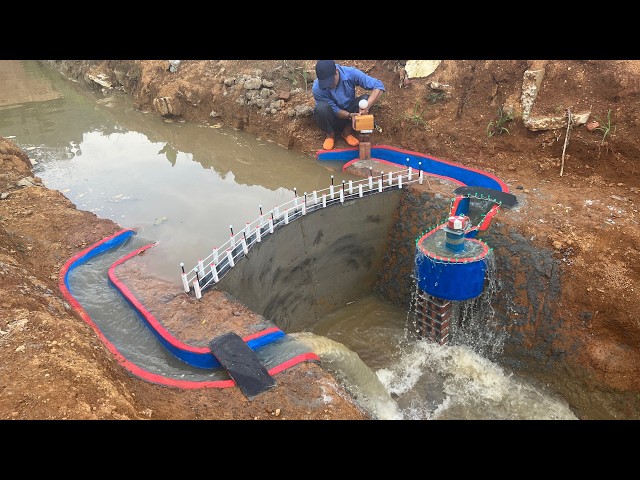 The Man built an AMAZING MINI-HYDROELECTRIC  DAM In A Remote Village.