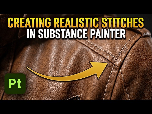 How to Add Realistic Stitches In Substance Pianter😍..