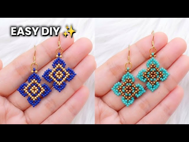 Simple & Elegant Beaded Earrings Tutorial | (Quick & Easy DIY)