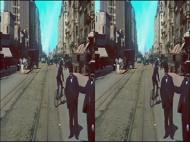 San Francisco 1906 in 3D & Color [VFX,60fps, Remastered] | VR SBS