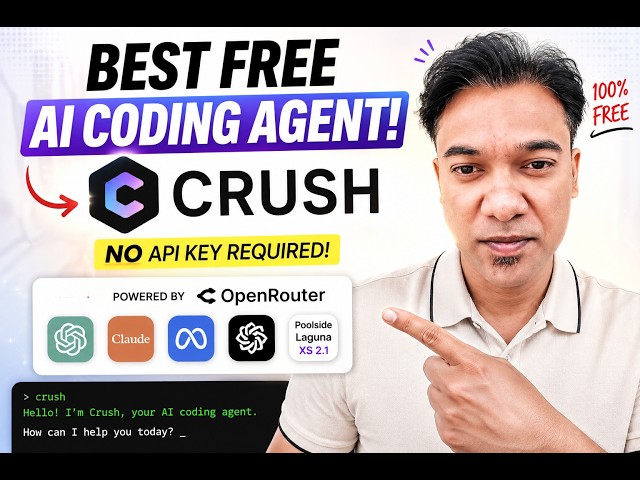 ❤️CRUSH❤️ A new CLI agentic coder with free MULTIPLE AI models for free | Sachin Adi| SAcademy
