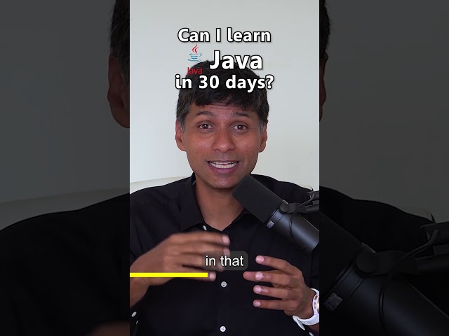 Can I learn Java in 30 days ?