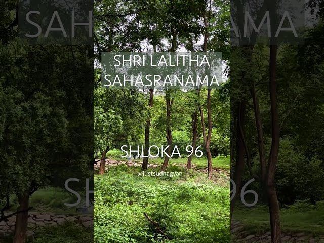 Shri Lalitha Sahasranamam Shloka 96 |Divine Names of Goddess Lalita Tripura Sundari |Just Sudha Gyan
