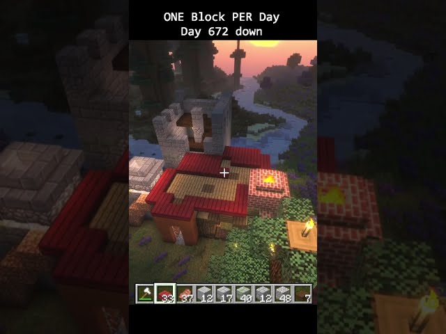 Day 672 Minecraft build challenge - ONE BLOCKS BUILD