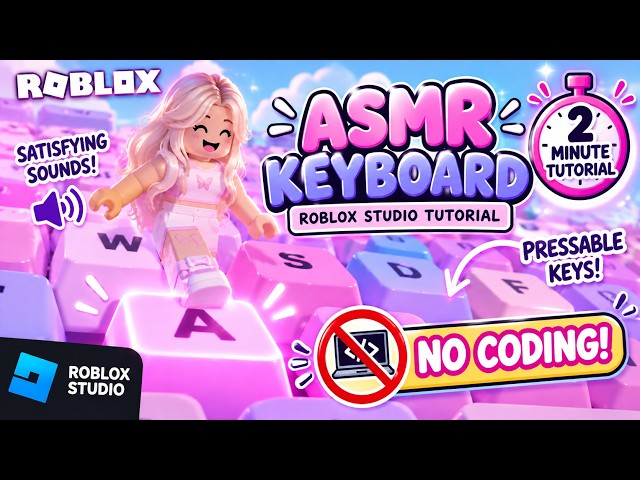 EASY ROBLOX STUDIO TUTORIAL - making a  ASMR KEYBOARD easy fast #roblox #robloxstudio