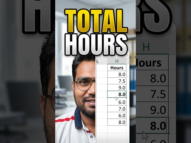 How to Calculate & Count Hours in Excel? ⏰ | MS Excel Tips & Tricks #Shorts
