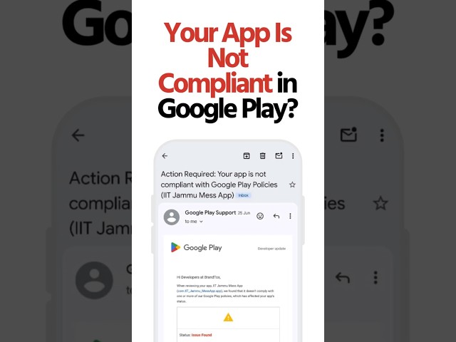 Your App Is Not Compliant in Google Play? #shorts