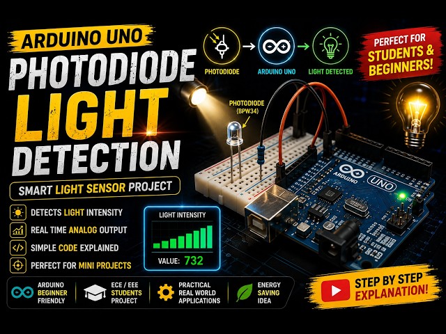 Arduino Uno project #26 Photodiode Light  Detection