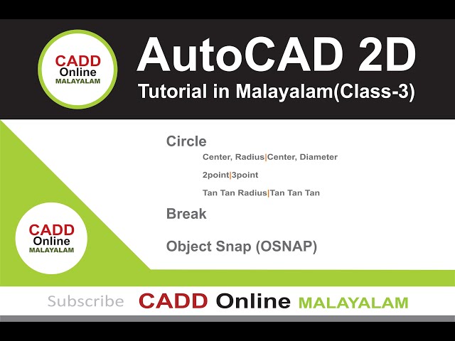 AutoCAD Malayalam Tutorial | DAY 3 | CLASS