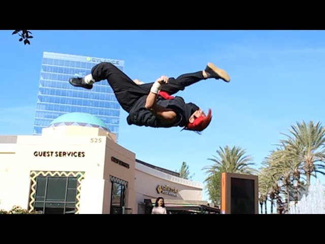 REAL LIFE NINJA IN PUBLIC | Flips, Tricks and Martial Arts