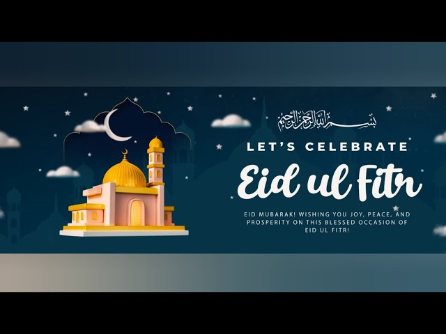 Eid ul Fitr Mubarak Banner Design in illustrator.  @Designsbymehru 