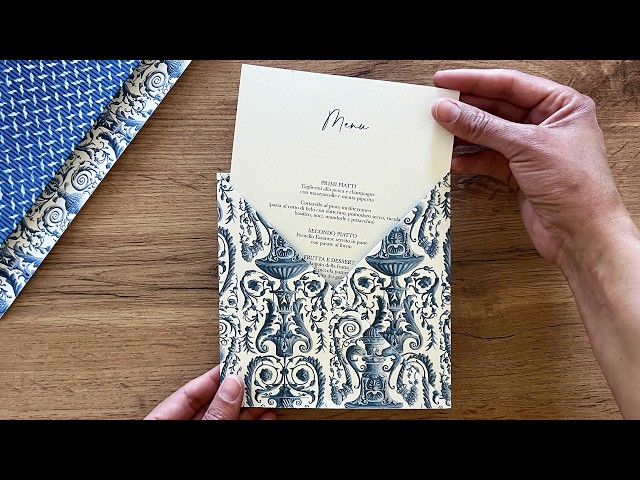 Tassotti Tutorial: a menu holder made with our paper