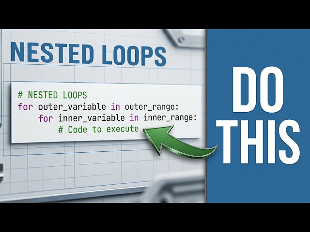 Python Nested Loops Explained | For Loop Inside a Loop | Lec 24