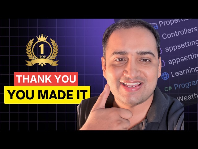 Thank You — Configuration in asp.net core course complete
