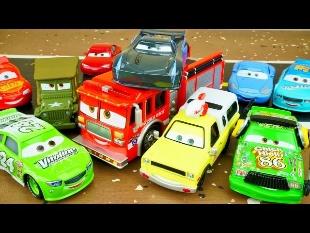 NEW FUNNY CARS 3 DIECAST TOYS DELUXE TWO PACK JACKSON STORM TINY LUGSWORTH FIRETRUCK