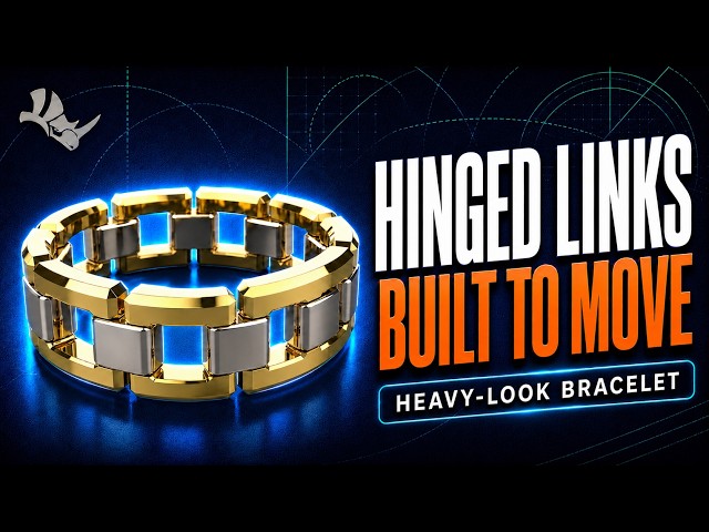 How to Model a Hinged Link Bracelet in Rhino 3D | Heavy-Look Design #556