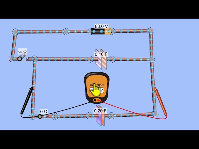 DISCHARGING A CAPACITOR ACROSS AN UNCHARGED CAPACITOR