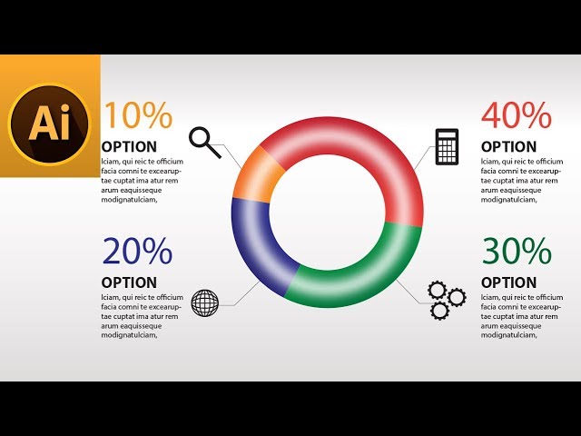 How To Create 3D Doughnut Chart in adobe Illustrator