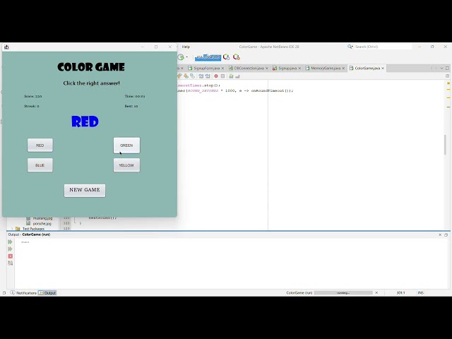 COLOR GAME JAVA