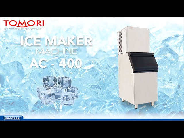 JUAL MESIN PEMBUAT ICE CUBE DENGAN KAPASITAS 117 KG PERHARI - TOMORI ICE CUBE MAKER AC-400