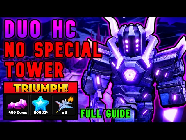 DUO Hardcore Triumph NO SPECIAL TOWER - Full Guide | Tower Defense Simulator TDS