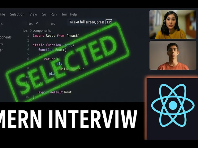 MERN Stack Developer Mock Interview  | React, Node, MongoDB, Express | Selected