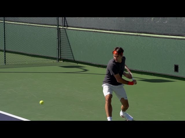 Roger Federer Backhand In Super Slow Motion 4 - Indian Wells 2013 - BNP Paribas Open