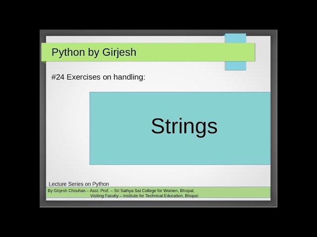 Q.91 to Q.95 Python -  Strings and enumerate() in Python | Solved Python Practice Exercises