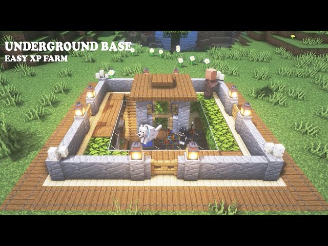 How to Build a Simple Underground Base with XP Farm | Minecraft Tutorial 🔥 (#30)