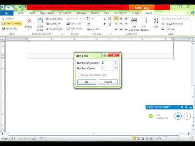 Creating Job Application Form in Hindi / Urdu using Microsoft Word