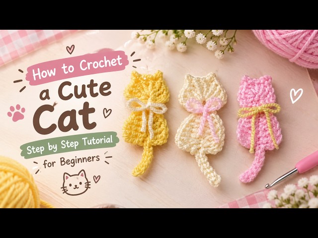 How to Crochet a Cute Cat 🐱 | Easy Crochet Cat Tutorial for Beginners