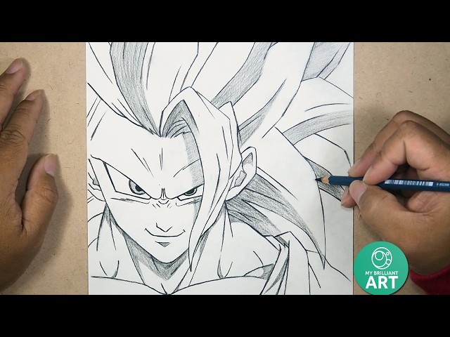 How to Draw Goku SSJ3 | Super Saiyan 3 Drawing Step by Step ⭐