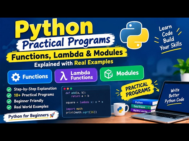 Functions, Lambda & Modules Explained with Real Examples | Part 1 — Functions: Beginner Level