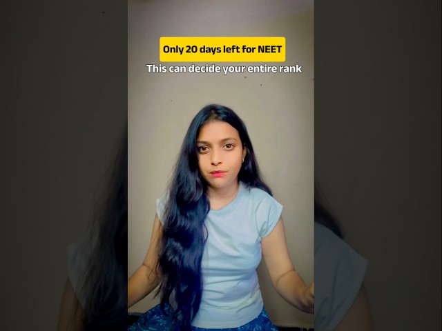 NEET 20 Days Revision Plan 🔥 | Last Month Strategy for 600+ Score