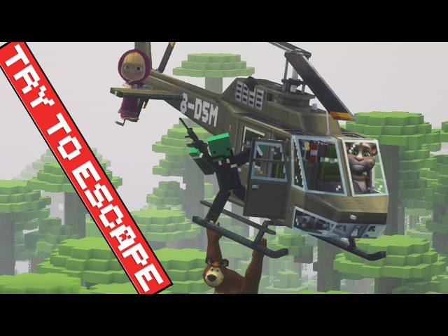 HOW TOM and I ESCAPE from MASHA and THE BEAR in Minecraft! #minecraft