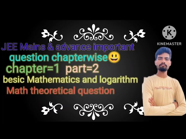 JEE Mains & advance important questions chapter=1Mathmatical tools 👍 thoritical questions #maths