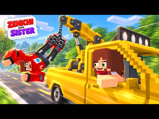 JJ Transformer in a Car's Chain! - JJ x Sister Story - Minecraft Animation