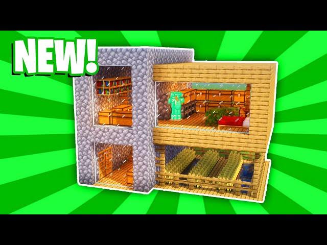 Minecraft House Tutorial :  (#9) Large Wooden Surival House (How to Build)