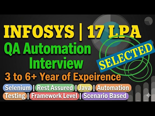 INFOSYS🔥 Automation Interview Questions  | 3 to 7 yrs | Selenium | Rest Assured | API Testing | BDD