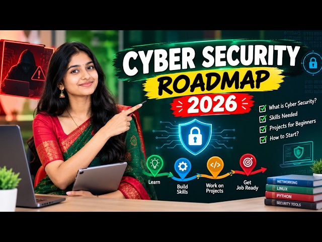 🔐 Cyber Security Roadmap 2026 | Skills, Projects & How to Start a Cybersecurity Career 🚀